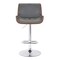 Armen Living London Gray Faux Leather Adjustable Height Swivel Walnut Wood and Chrome Bar Stool LCLOSWBAGRWA - alternate 5